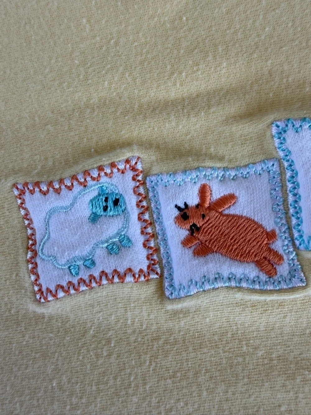 Y2K Gymboree Petting Zoo Farm Animal Baby Blanket Yellow Sheep Bunny Chick Cow